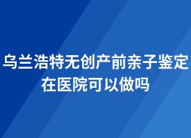 烏蘭浩特做無創(chuàng)產(chǎn)前親子鑒定醫(yī)院在哪里
