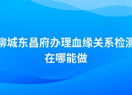 聊城東昌府血緣關(guān)系檢測(cè)一般到哪里鑒定