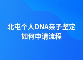 北屯辦理個人DNA親子鑒定的流程是什么