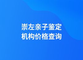 崇左做親子鑒定哪里費用多少